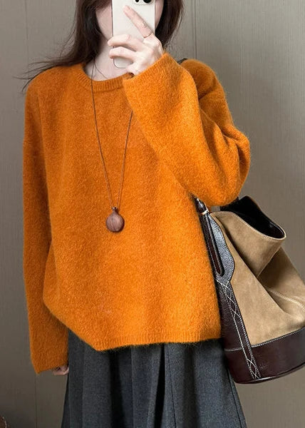 Women's Plus Size Oversized Knit Sweater Top Winter Style 1