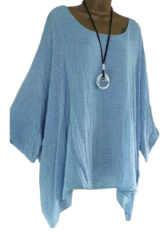 Women's Plus Size T-Shirt Asymmetrical Half Sleeve 0
