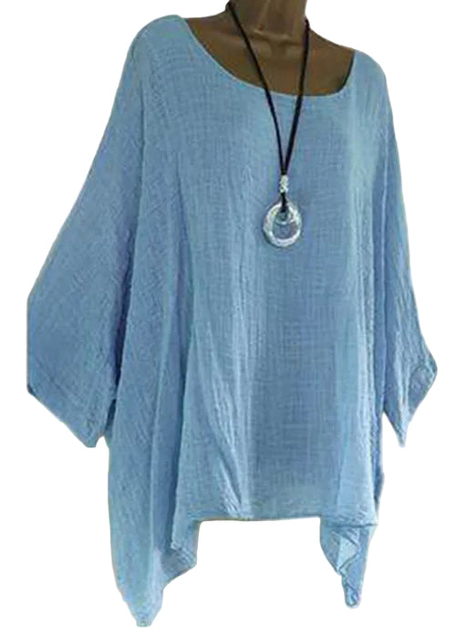 Women's Plus Size T-Shirt Asymmetrical Half Sleeve 0
