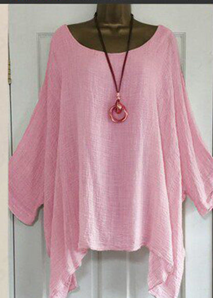 Women's Plus Size T-Shirt Asymmetrical Half Sleeve 1
