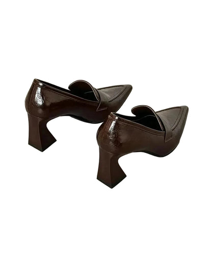 Women's Pointed Toe High Heels Chunky Heel 4