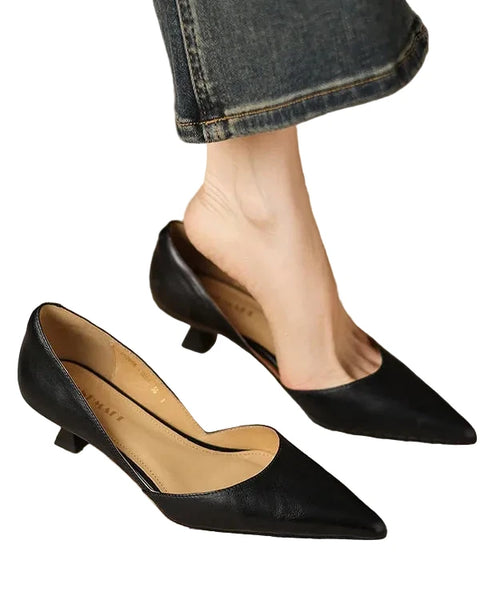 Women's Pointed Toe Kitten Heels Classic Style 0