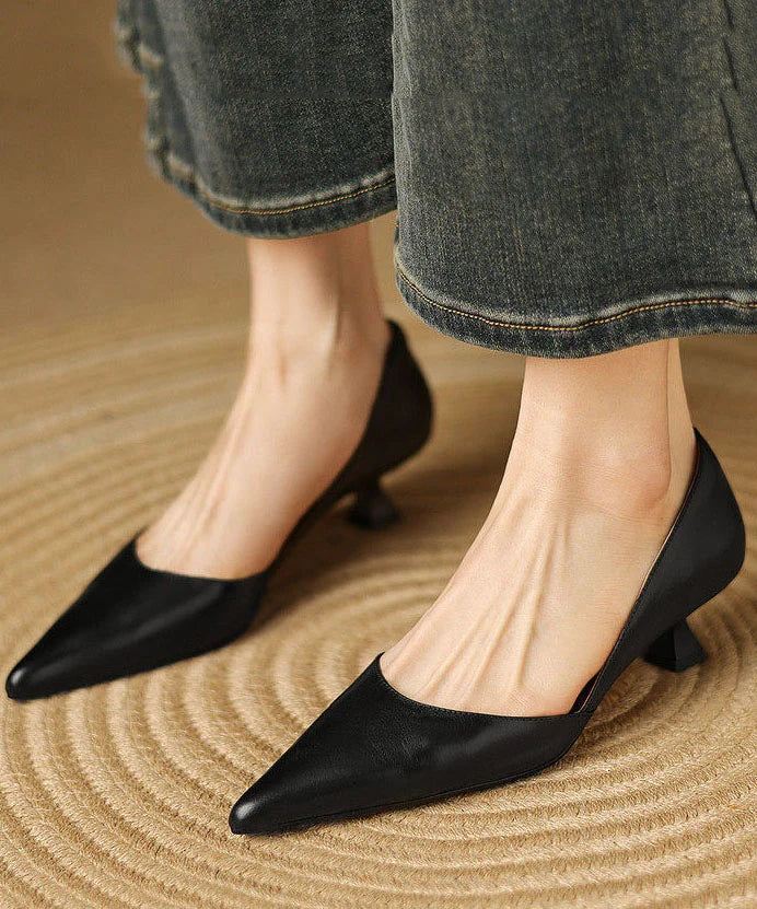 Women's Pointed Toe Kitten Heels Classic Style 1