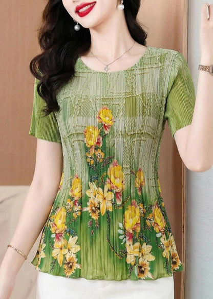Women's Printed T-Shirt O-Neck Casual Summer Style 0