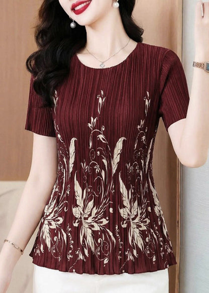 Women's Printed T-Shirt O-Neck Casual Summer Style 2