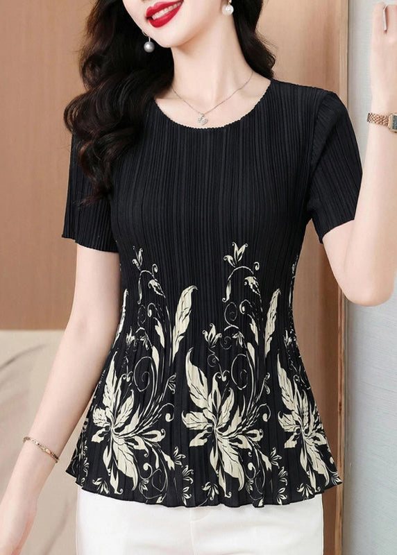 Women's Printed T-Shirt O-Neck Casual Summer Style 3