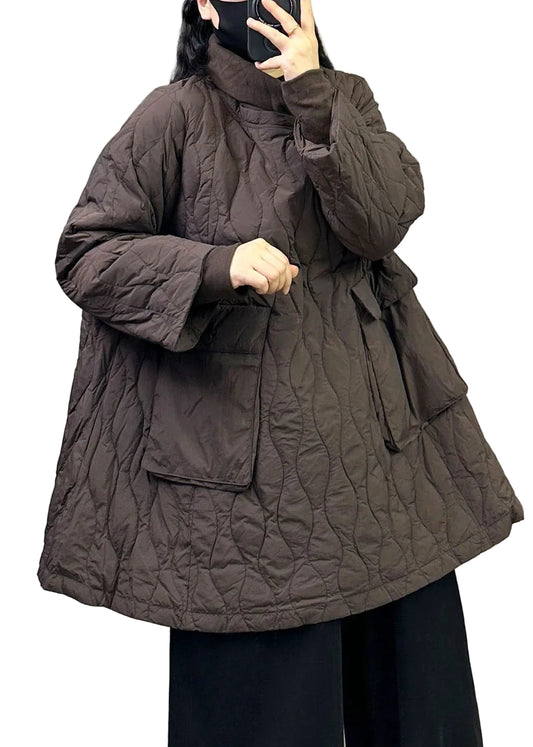 Women's Pullover Coat A-Line Loose Fit with Oversized Pockets 0