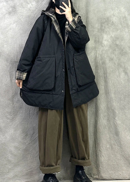 Women's Reversible Hooded Winter Coat Stylish Design 2