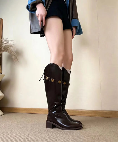 Women's Riding Boots Vintage Chunky Heel 4