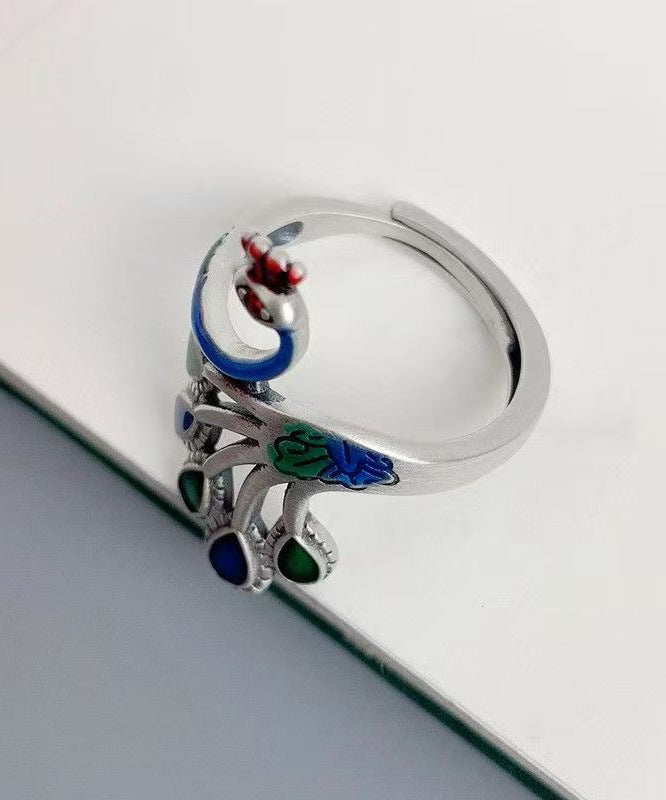 Women's Ring Cloisonne Peacock Design 3