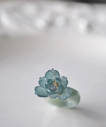 Women's Ring Lotus Design Accent 3