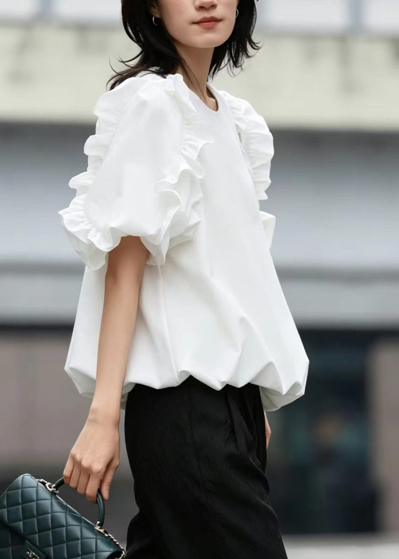 Women's Ruffled Summer Shirt Top 1