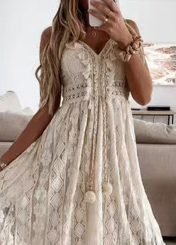 Women's Sheer Lace Dress Bohemian Style 2