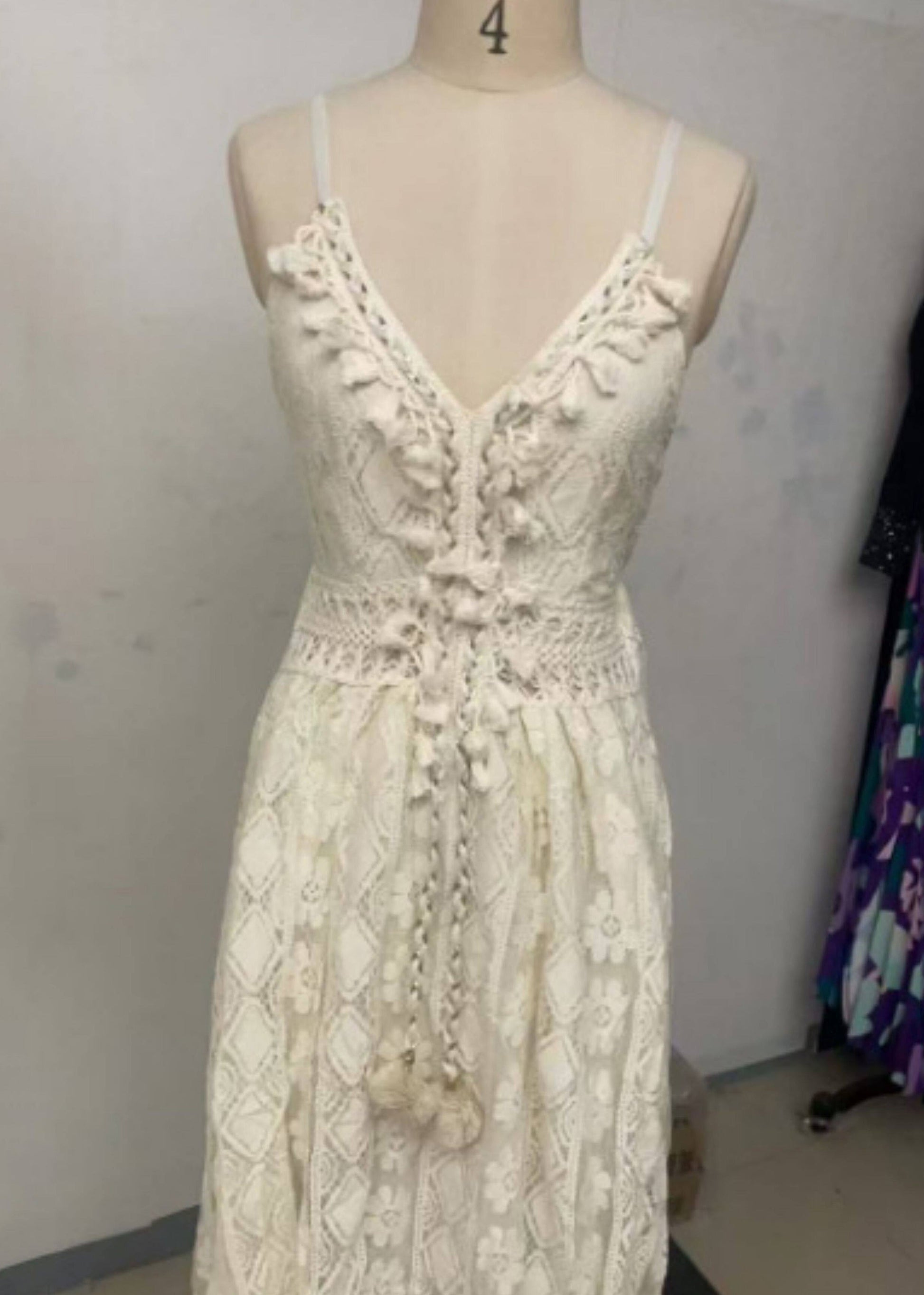 Women's Sheer Lace Dress Bohemian Style 3