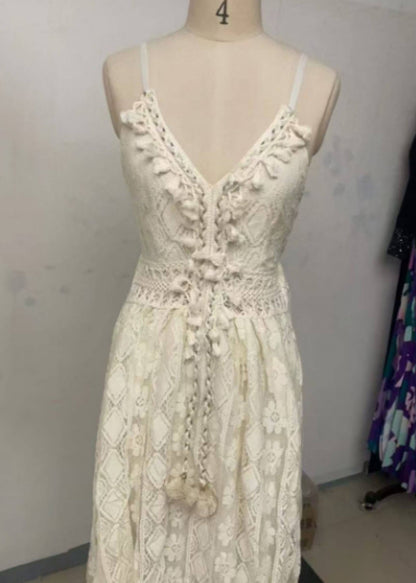Women's Sheer Lace Dress Bohemian Style 3