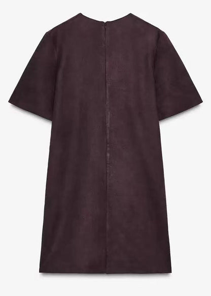 Women's Shift Dress Short Sleeve Rivet Detail 4