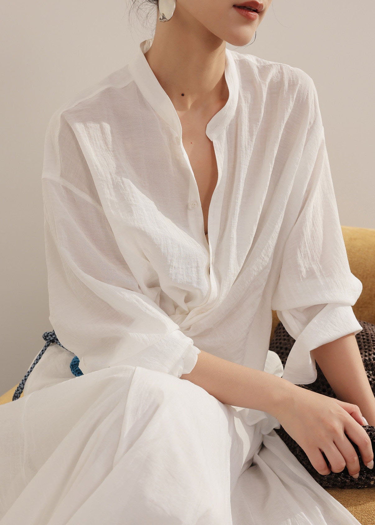 Women's Shirt Asymmetrical Design Summer Style 4