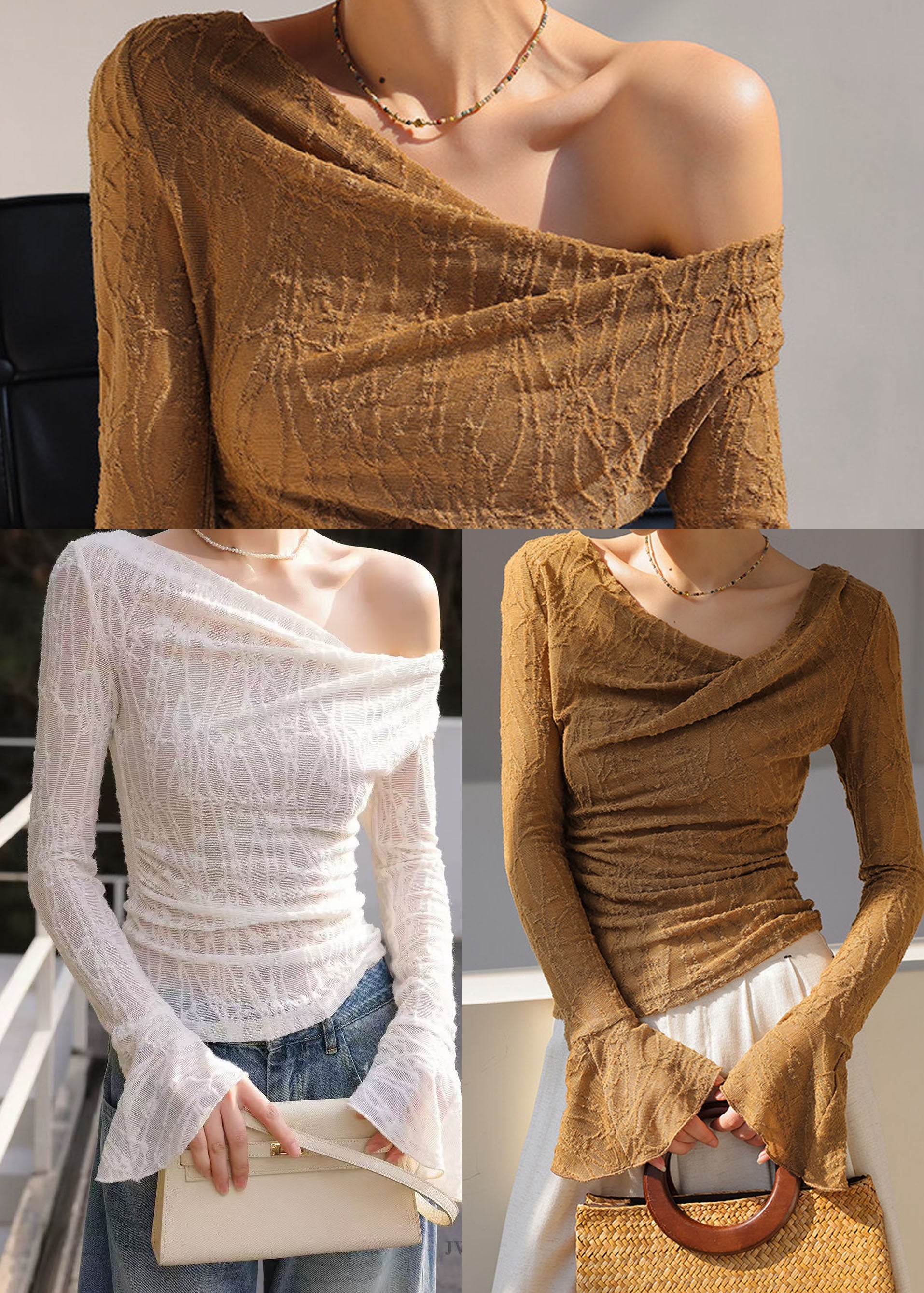 Women's Shirt Asymmetrical Flare Sleeve 4