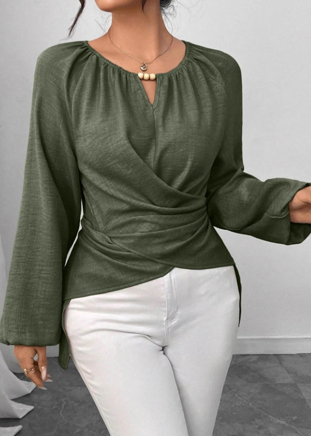 Women's Shirt Asymmetrical Lace-Up Style 2