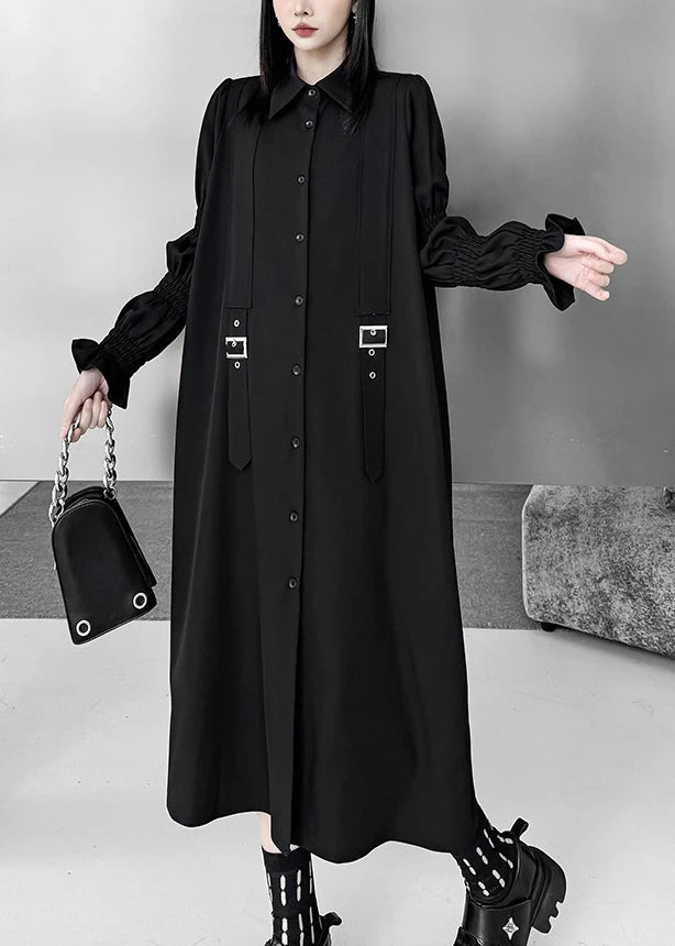 Women's Shirt Dress Oversized Puff Sleeve 1