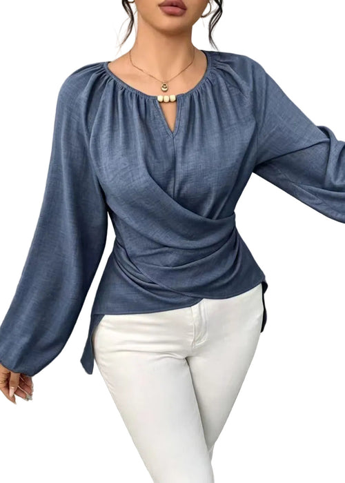 Women's Shirt Top Low High Design Fall Style 0
