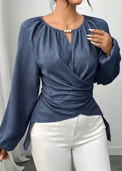 Women's Shirt Top Low High Design Fall Style 1