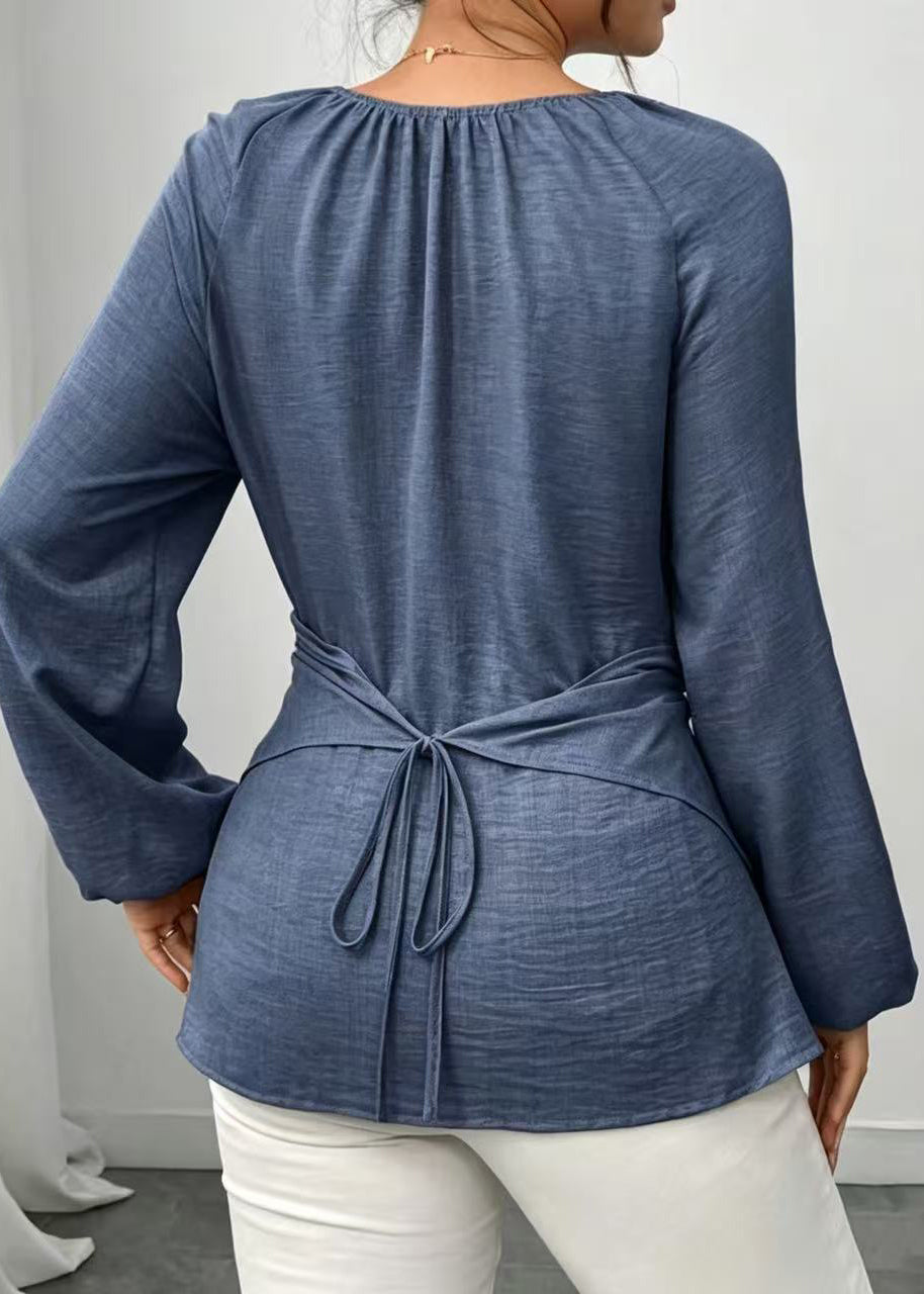 Women's Shirt Top Low High Design Fall Style 2