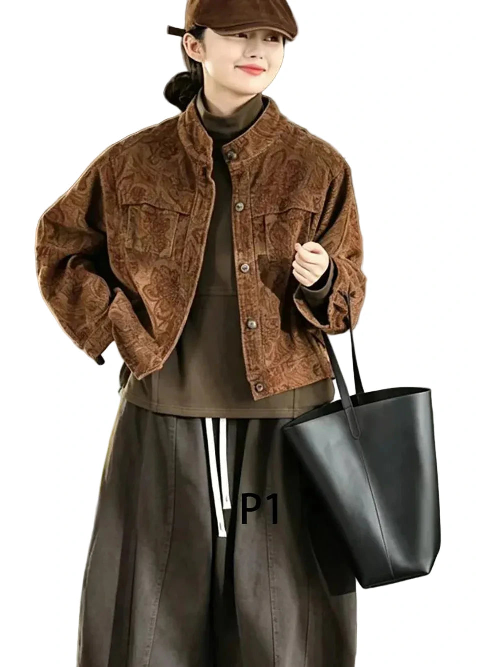 Women's Short Jacket Stand Collar Vintage Style 0