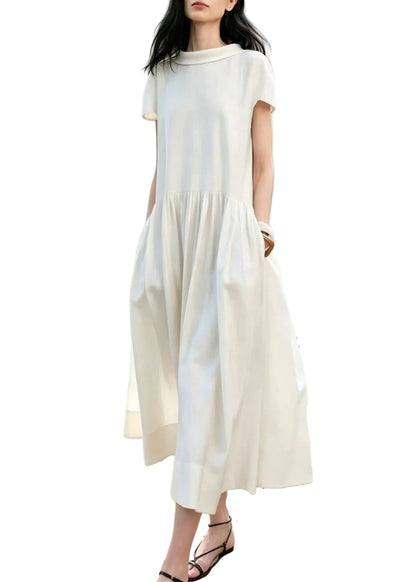 Women's Short Sleeve Dress Peter Pan Collar Casual 0