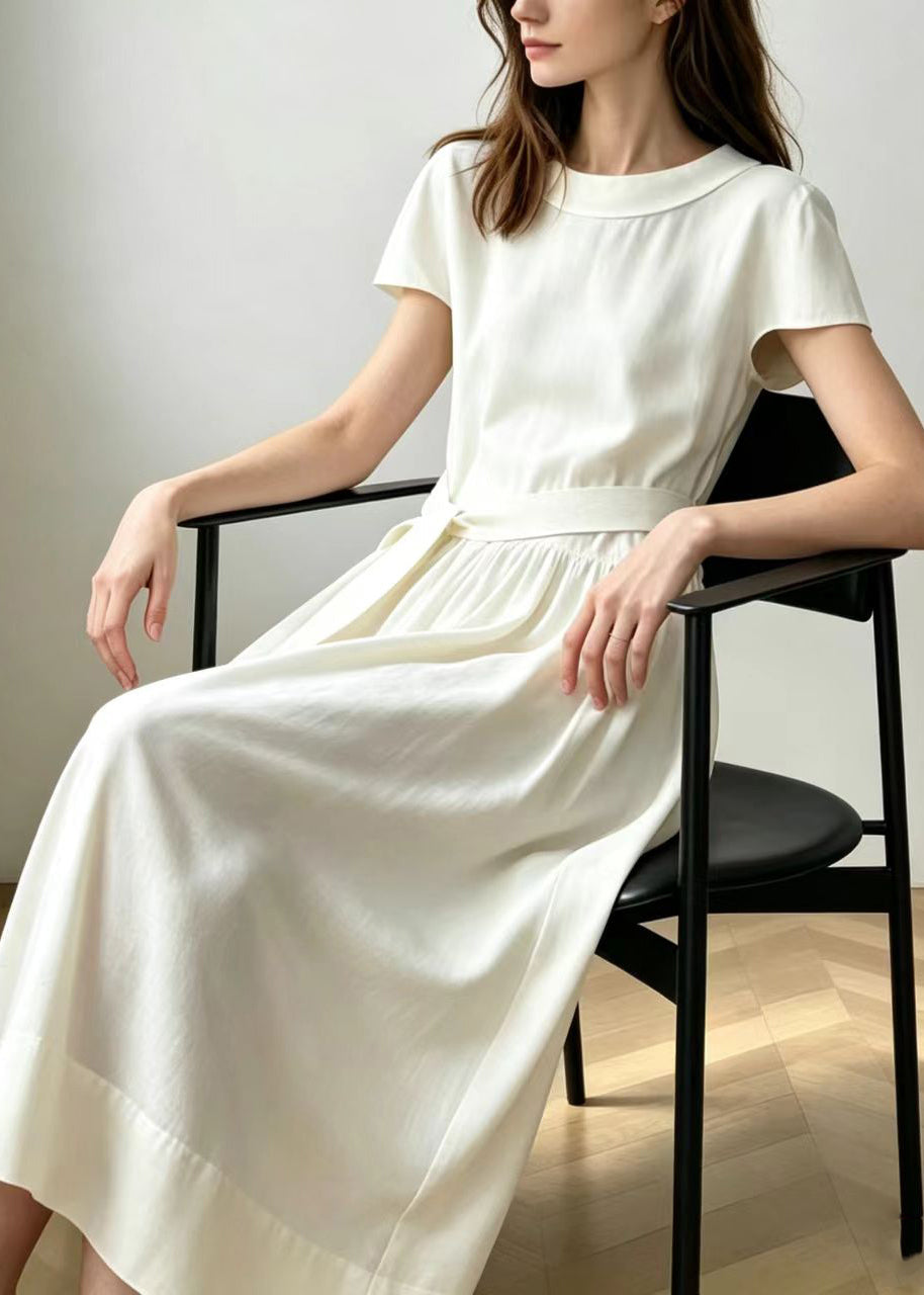 Women's Short Sleeve Dress Peter Pan Collar Casual 4