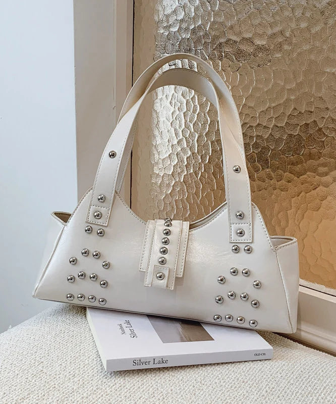 Women's Shoulder Bag with Rivet Accent and Zip Closure 3