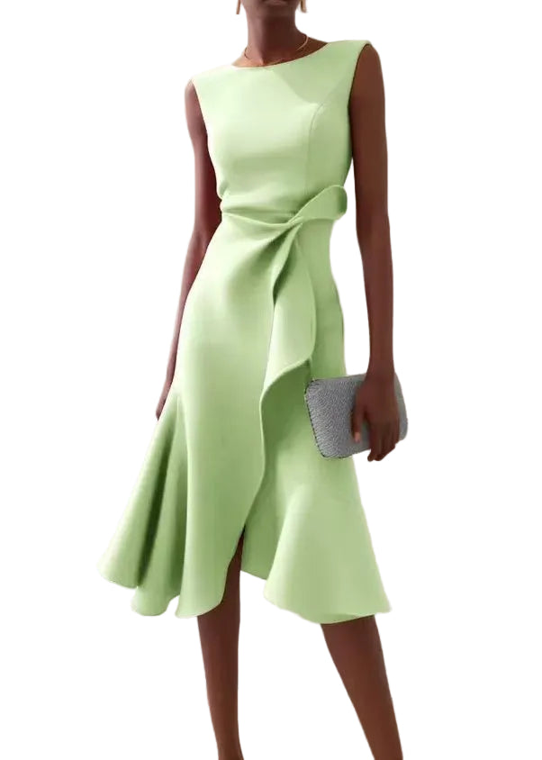 Women's Sleeveless Dress Asymmetrical Style 0
