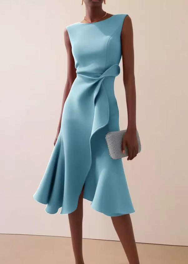Women's Sleeveless Dress Asymmetrical Style 1