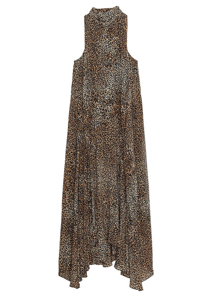 Women's Sleeveless Dress Leopard Print Patchwork 4