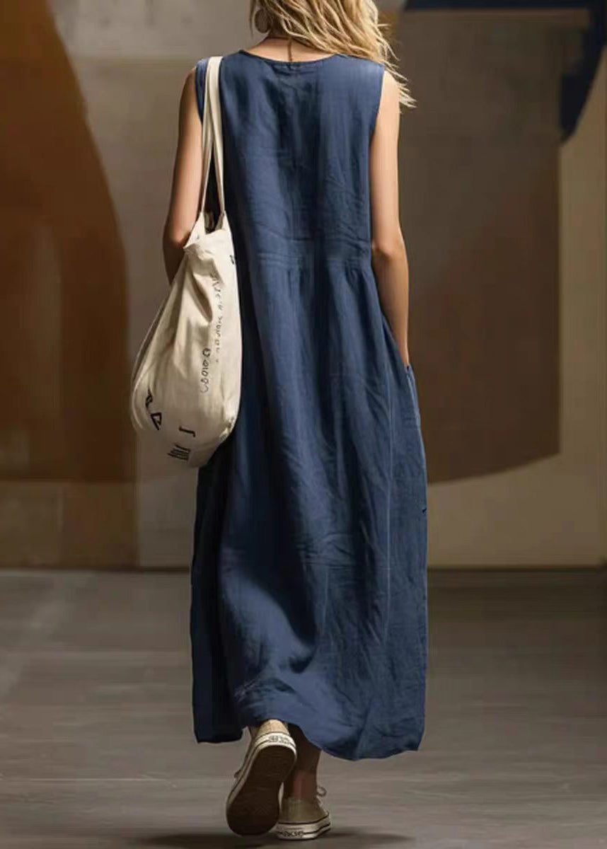 Women's Sleeveless Dress Loose Fit with Pockets 3