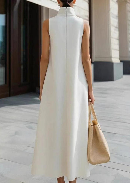 Women's Sleeveless Dress Stand Collar Vacation Style 2