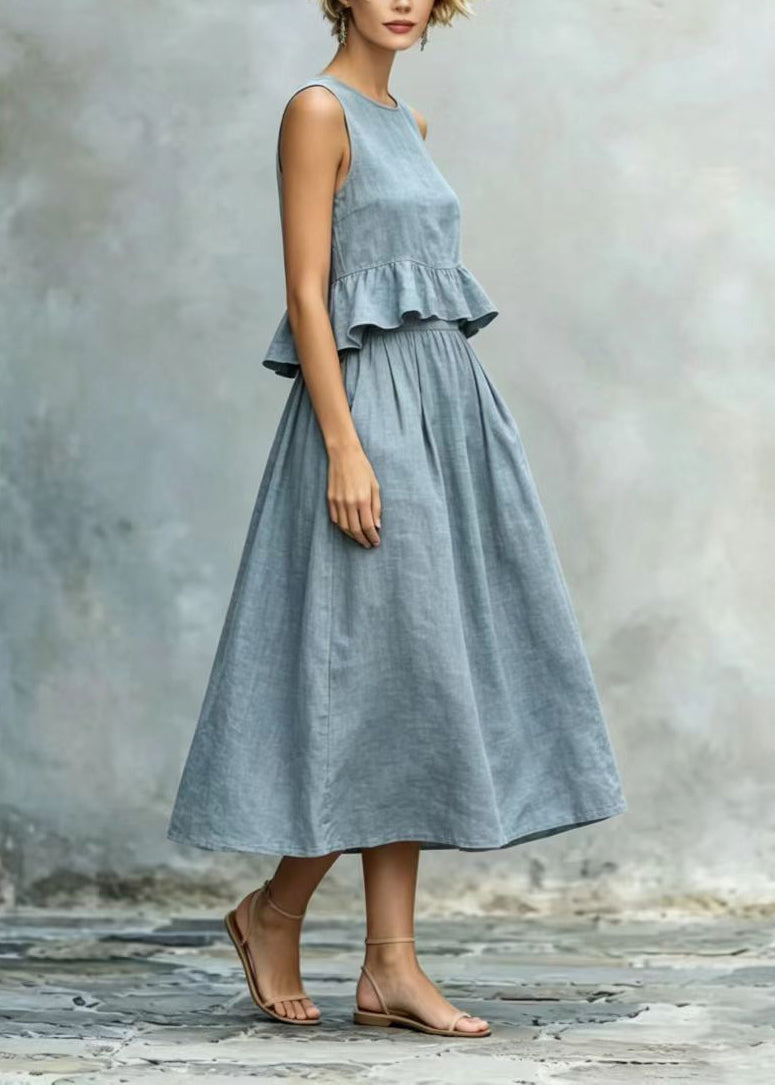 Women's Sleeveless Holiday Dress with Ruffles 3