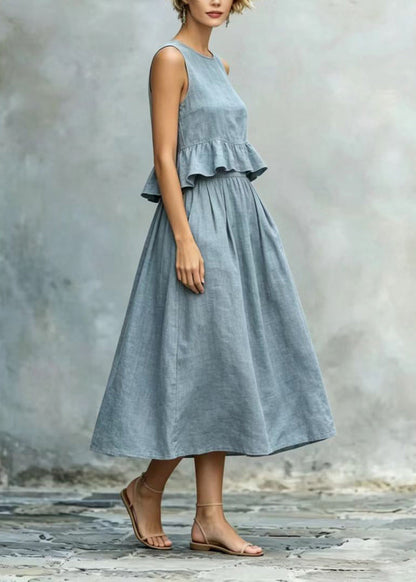 Women's Sleeveless Holiday Dress with Ruffles 3