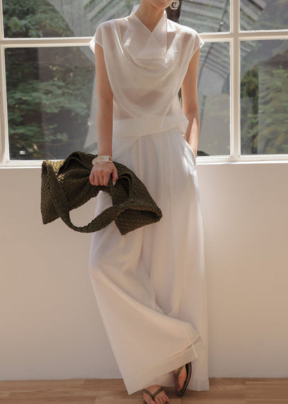 Women's Sleeveless Sheer Top Turtle Neck Casual Style 4