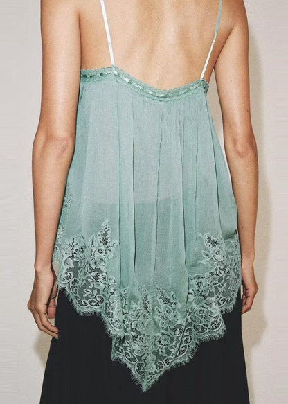 Women's Sleeveless Spaghetti Strap Top Patchwork Style 1