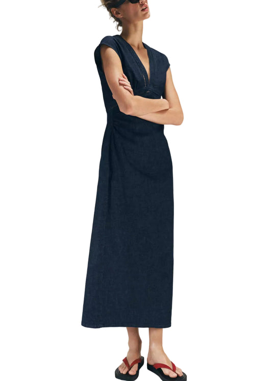 Women's Sleeveless Summer Dress V Neck Open Back 0