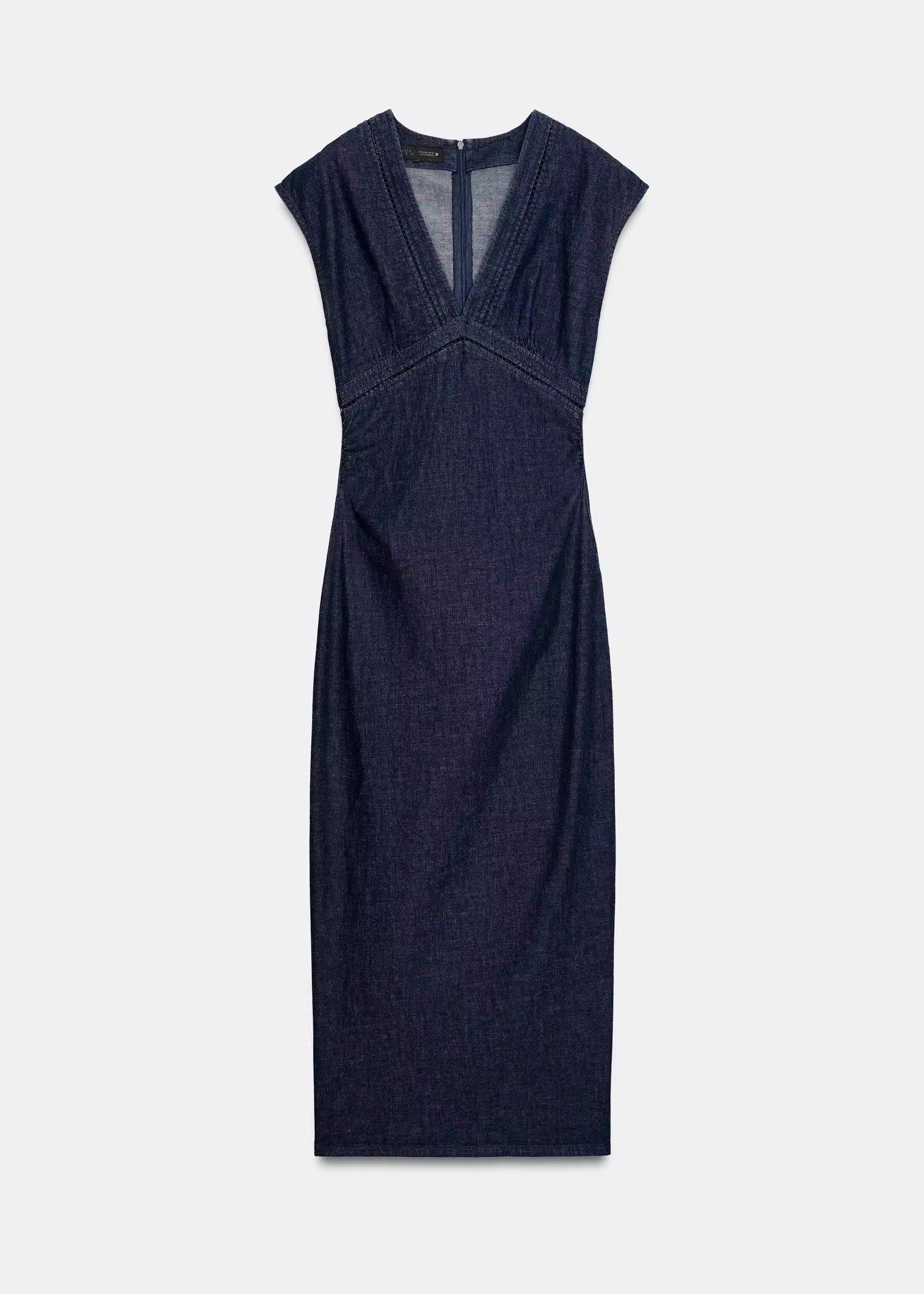 Women's Sleeveless Summer Dress V Neck Open Back 4