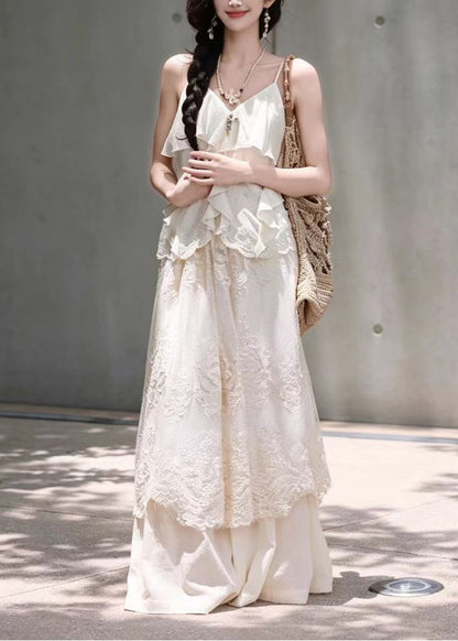 Women's Sleeveless Tank Top Ruffled Cut-Out Design 2