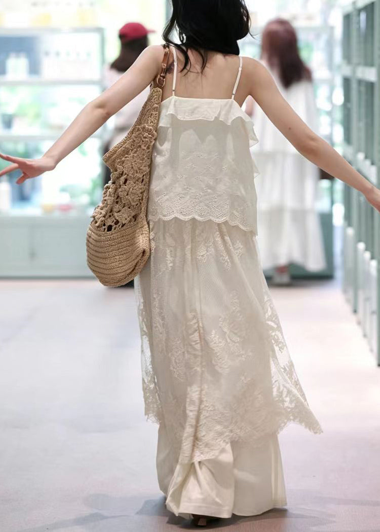 Women's Sleeveless Tank Top Ruffled Cut-Out Design 3
