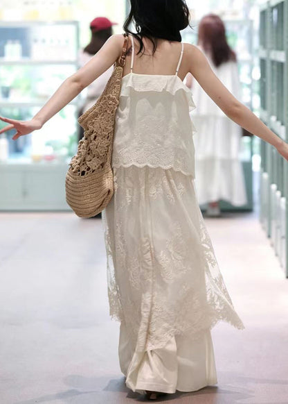 Women's Sleeveless Tank Top Ruffled Cut-Out Design 3