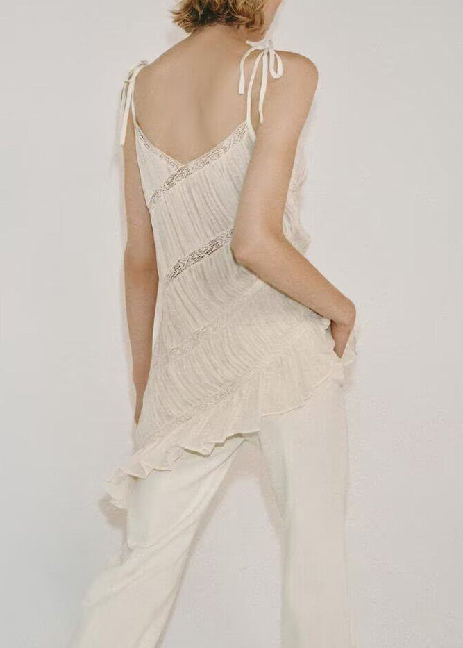Women's Sleeveless Top Asymmetrical Patchwork Design 3