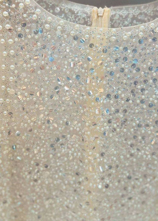 Women's Sleeveless Tulle Top Sequined Design 3