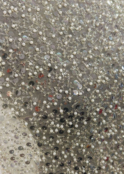 Women's Sleeveless Tulle Top Sequined Design 4