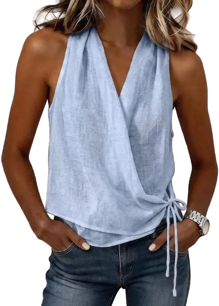 Women's Sleeveless Vest Bohemian Style V Neck 0