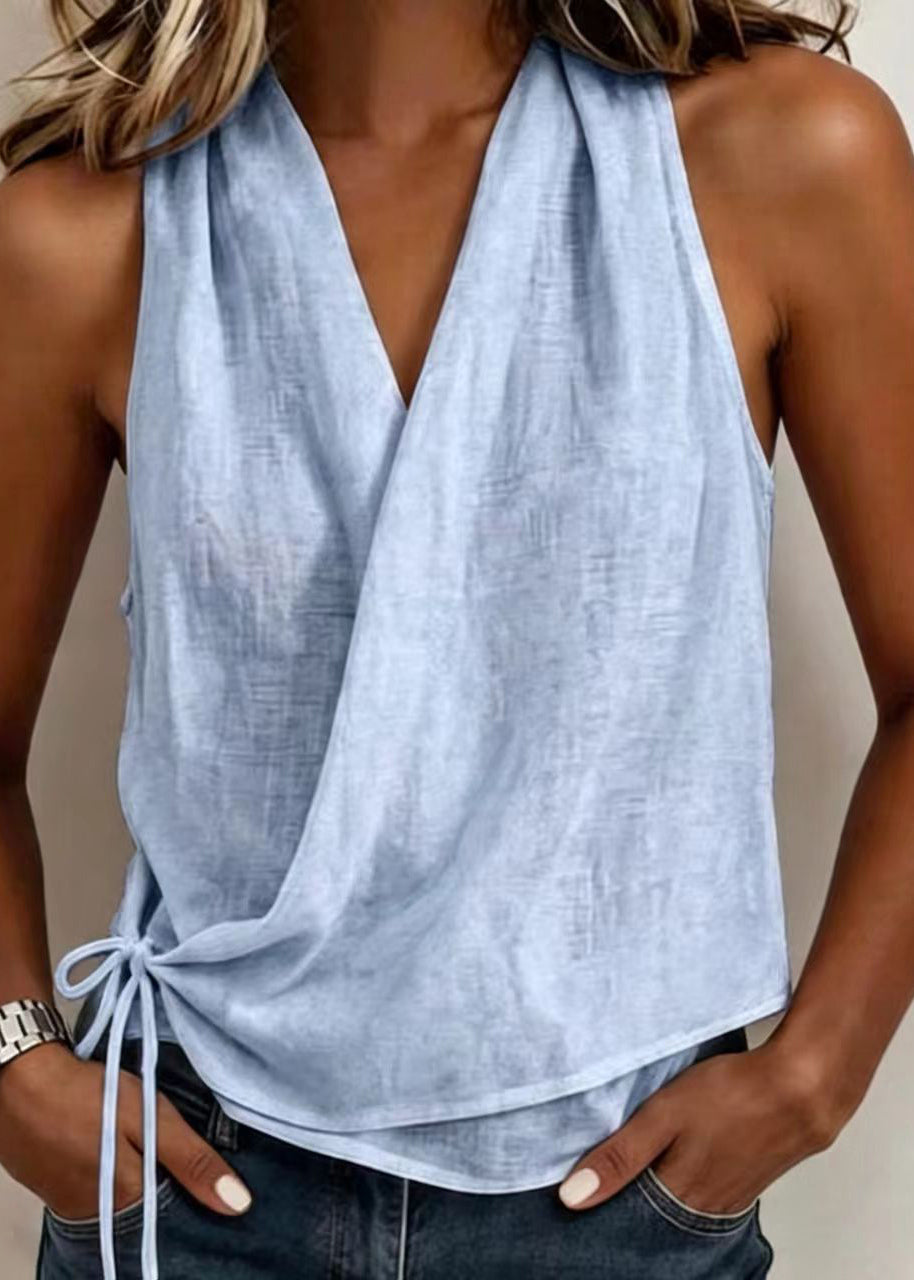 Women's Sleeveless Vest Bohemian Style V Neck 3